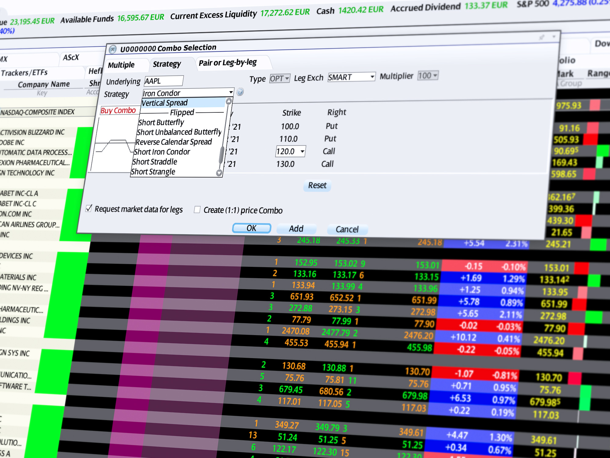 Käytä ComboTraderia optioyhdistelmien luomisessa | LYNX Broker